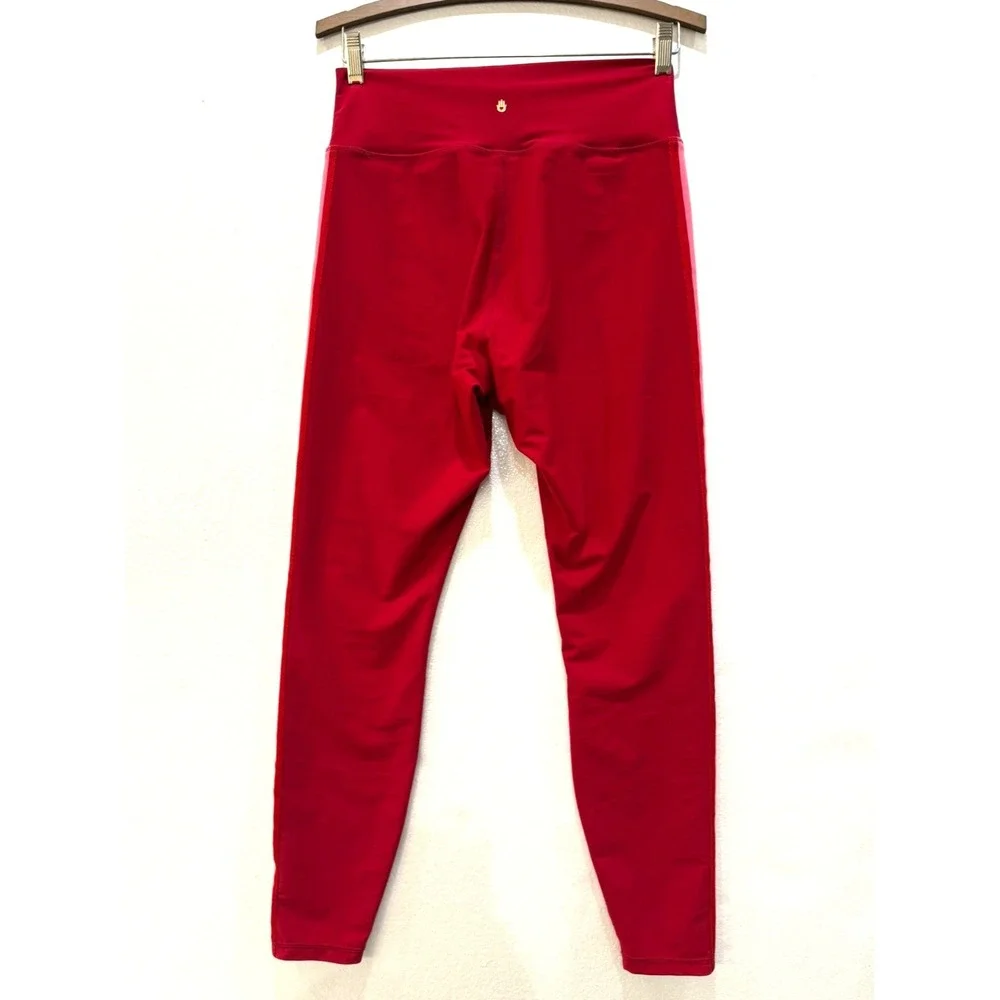 Spiritual Gangster‎ Red Multi Side Stripe Leggings Women’s Size Large